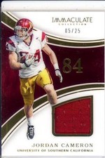jordan cameron game used gu jersey patch usc trojans college worn #/25 2016