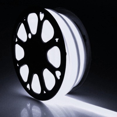 Cold WH 110V Neon LED Strip Light 2835 120LED/M Flex Rope DIY Sign Decor+US Plug