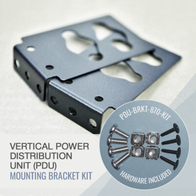 Vertical PDU Mounting (2) Brackets PDU-BRKT-870-KIT (+hardware). Made in USA