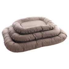 Flamingo Hundekissen Lotta Oval Taupe, waschbar, schmutzabweisend, Tierbedarf