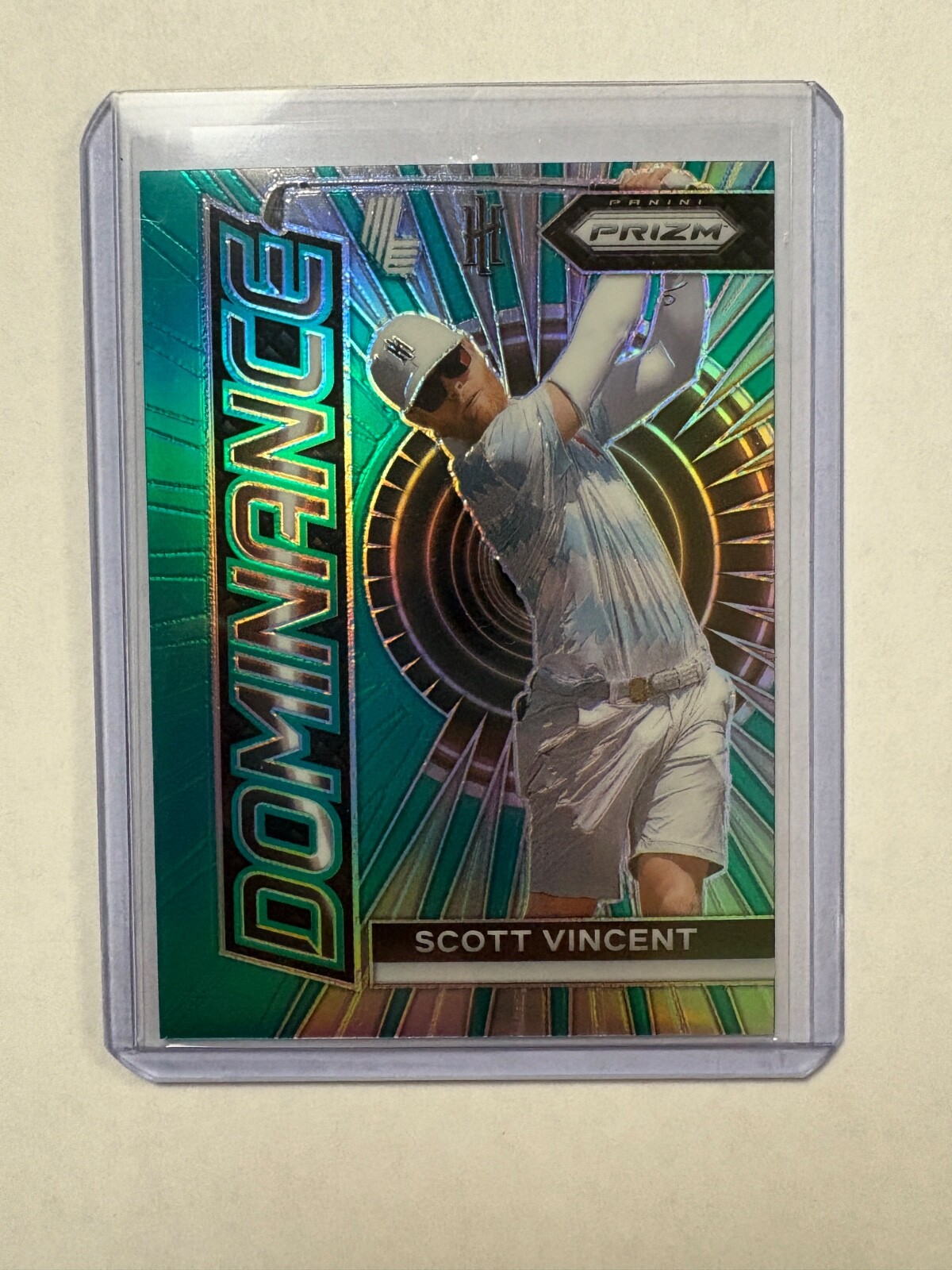 2024 Panini Liv Golf Dominance Scott Vincent Teal Prizm 38/199