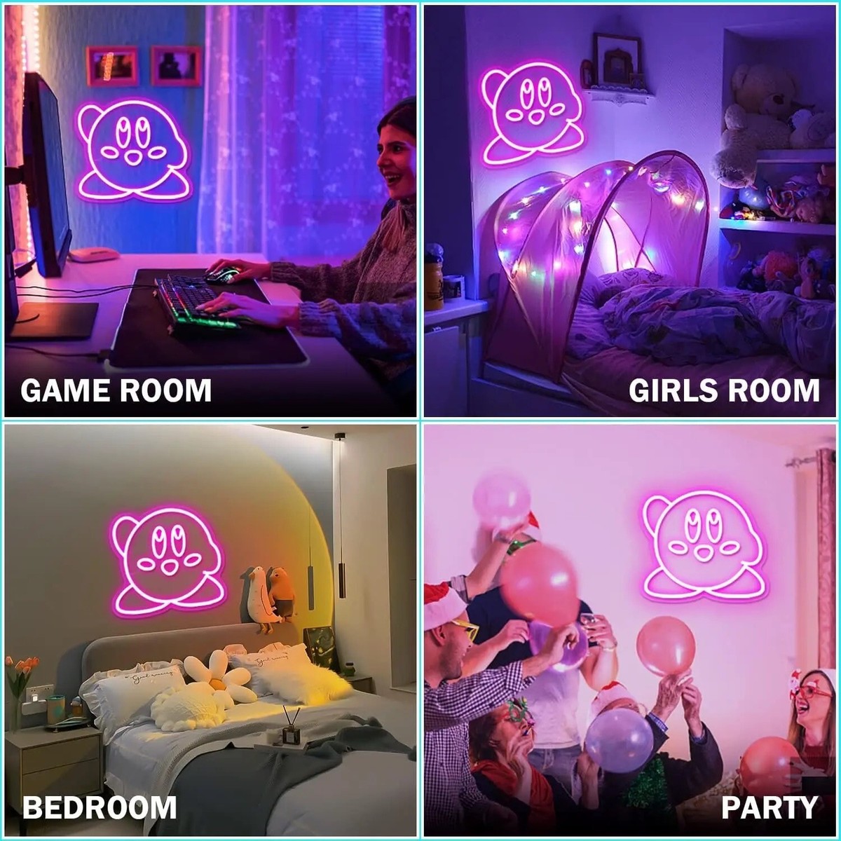 Kirby Anime Flex LED Neon Sign Light Gift Man Cave Game Room Décor