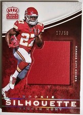 2017 Crown Royale KAREEM HUNT Rookie Silhouette Jumbo Patch # /50 Kansas City 