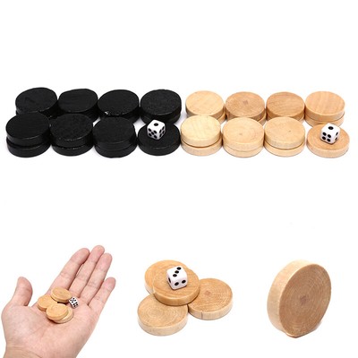 32Pcs Draughts/Checkers/Backgammon Chess Piece for Kids Board Game Learn SE.t2
