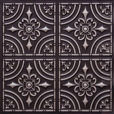 Antique Silver D205 PVC CEILING TILES GLUE UP TIN LOOK " 2'x 2'  Lot/6 PCS SALE!