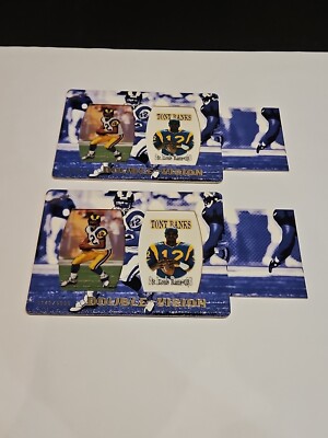 2-1998 SKYBOX DOUBLE VISION #12 TONY BANKS LIMITED EDITION TO ONLY 5000 JUMBO