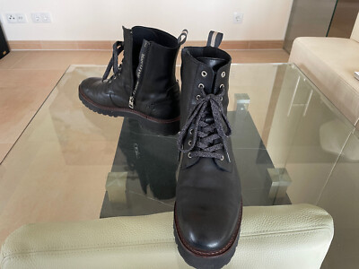 Marc O´Polo Damen Leder Boots Stiefeletten Warmfutter Schwarz Gr. 40