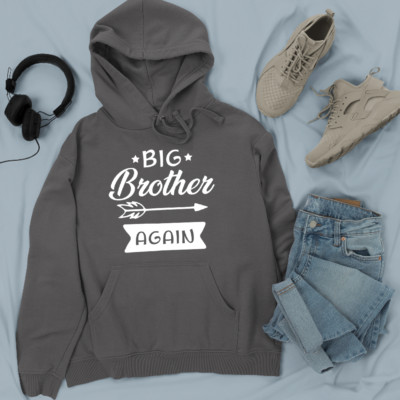 Big Brother Again Hoodie Siblings Sisters Matching Boy Family Funny Gifts