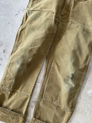 B*u様 Carhartt double knee BRN 36x30 Carhartt Double Knee Pants B01 BRN Loose Original Fit Union Made
