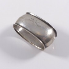Serviettenring Silber 800 Wilkens um 1900 Monogramm Volker