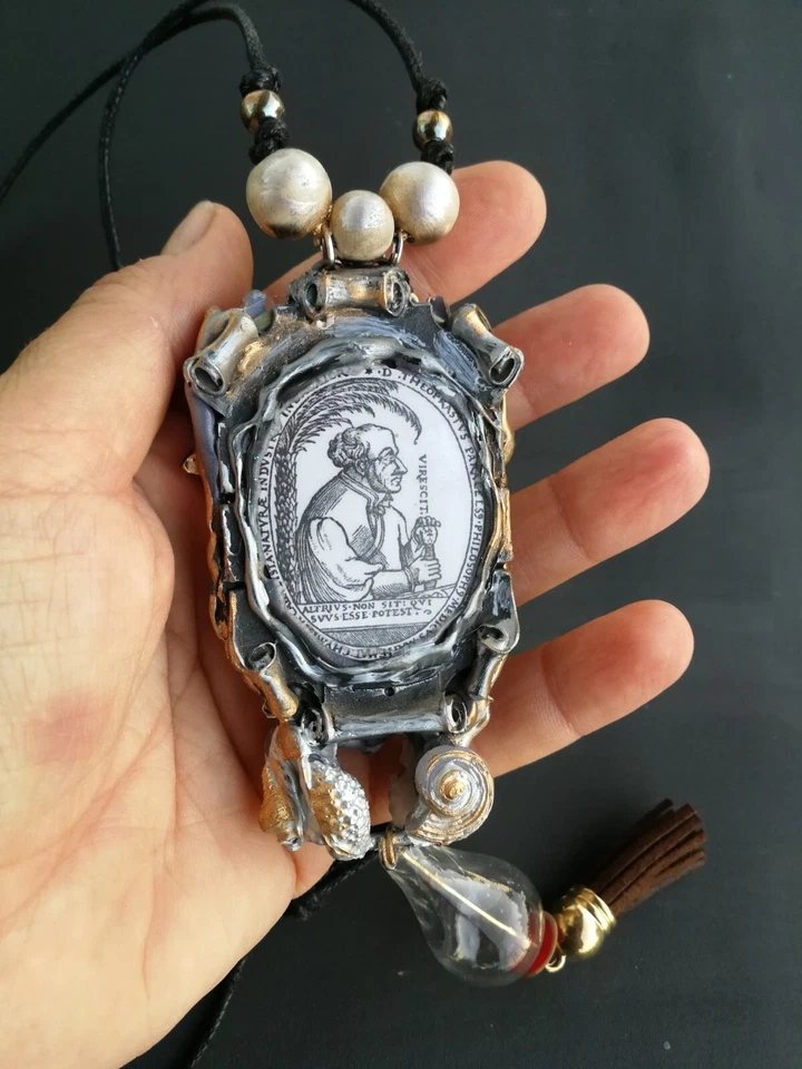 gioiello ciondolo pendente talismano amuleto portafortuna soldi amore paracelso - Immagine 3 di 4