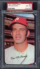 1971 Topps Super Baseball #34 Tim Mccarver PSA 8