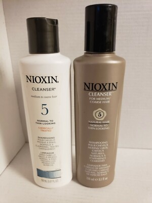 Nioxin Cleanser for Medium/Coarse Hair 5 Shampooing 5 oz- Set of 2