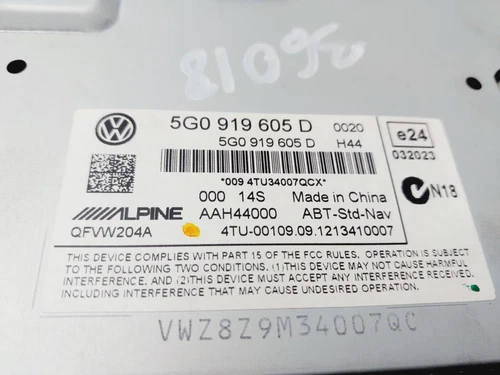 5G0919605D Sistema Navegacion Gps para VOLKSWAGEN GOLF VII (5G1/BE1) 20 8943024 - Imagen 5 de 10