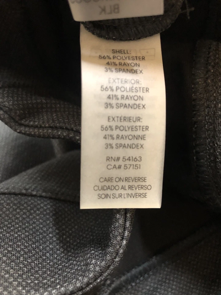 Calvin Klein Womens Birdseye Madison Dress Long Pants Leggings Black Size 3X - Image 4 of 4