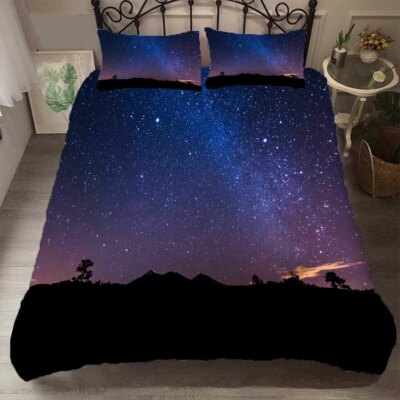 Wonderful Summer Dream Stars 3D Quilt Duvet Doona Cover Set Pillow case Print