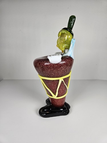 VINTAGE Murano Arte Vetro Figura Scultura Clown Jester - Foto 4 di 6