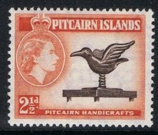 Pitcairn Islands 1957 Queen Elizabeth II Definitive 2½d SG21 MNH