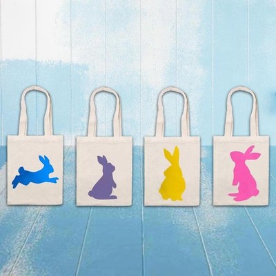 Große Kapazität Ostern Party Leckerli Tasche Canvas Beuteltasche Hase Schultertasche Stoff