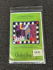 Vintage Quilted Frog Punch Needle Pattern Haunted House Halloween Discontinued