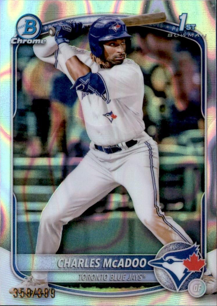 2025 Bowman #BCP-150 Charles McAdoo Chrome Prospects Lava Refractor #/399