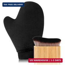 2 in 1 Tanning Mitts Self Tanner Mitt Applicator Self Tanning Mitt and Brush,Tan