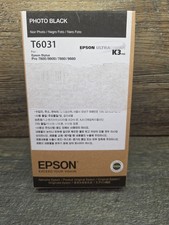 01-2024 ORIGINALE EPSON T6031 FOTO NERO 220ml INCHIOSTRO STILO PRO 7800 9800 7880 9880