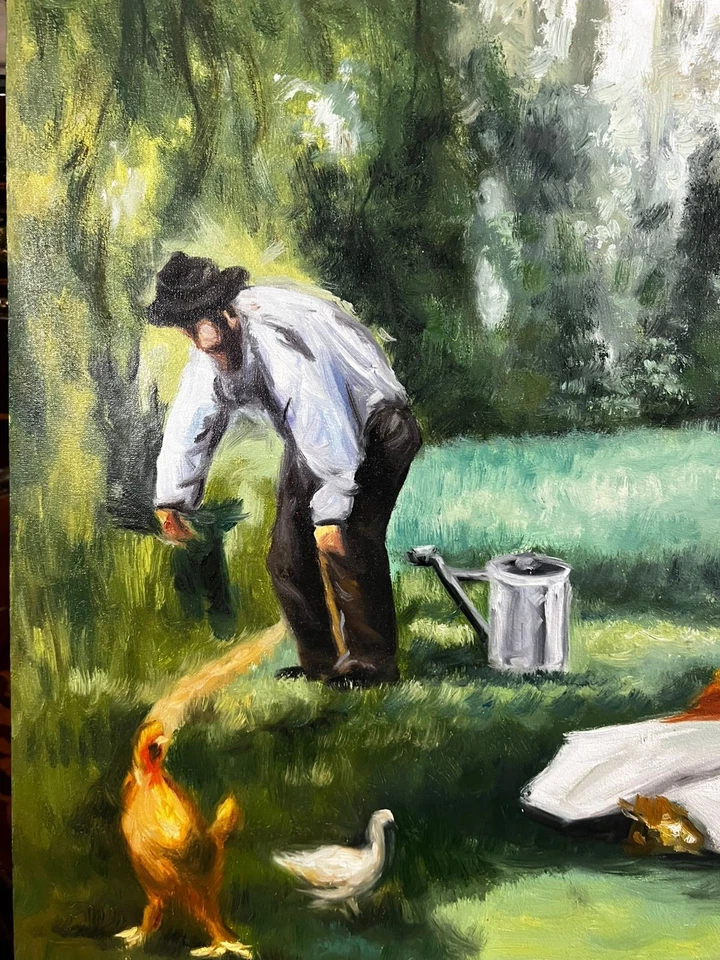 Claude Monet - Increíble pintura al óleo - Lienzo hecho a mano - firmado - Con etiquetas Foto 2 de 4