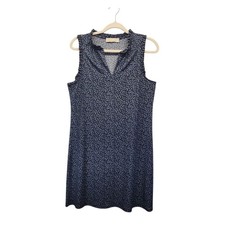 Michael Kors Ditsy Floral Ruffle V-Neck Sleeveless Dress Medium