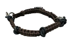 side pull hackamore attachment Brown And black with nose knots...mini to draft