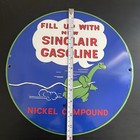 VINTAGE SINCLAIR GREEN DINO GASOLINE OIL PORCELAIN SIGN — photo 4
