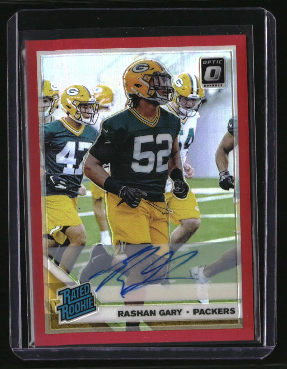 2019 Donruss Optic Rashan Gary Rated Rookies Autographs Red #/50
