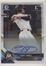 2018 Bowman Chrome Prospect Christopher Torres Chris #BCPA-CT Auto n1u