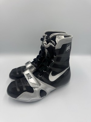 Nike Pacquiao HyperKO Black/Silver Boxing Boots Mens Size 4.5 /6W