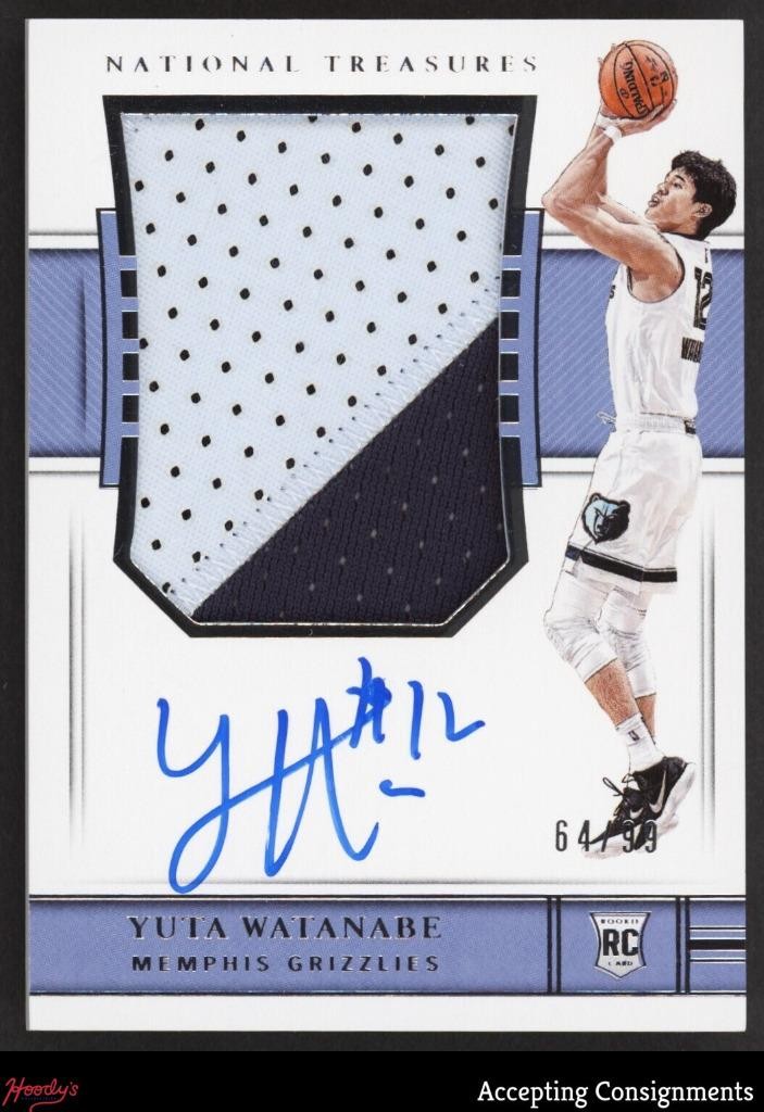 2018-19 National Treasures #150 Yuta Watanabe RC RPA ROOKIE PATCH AUTO 64/99