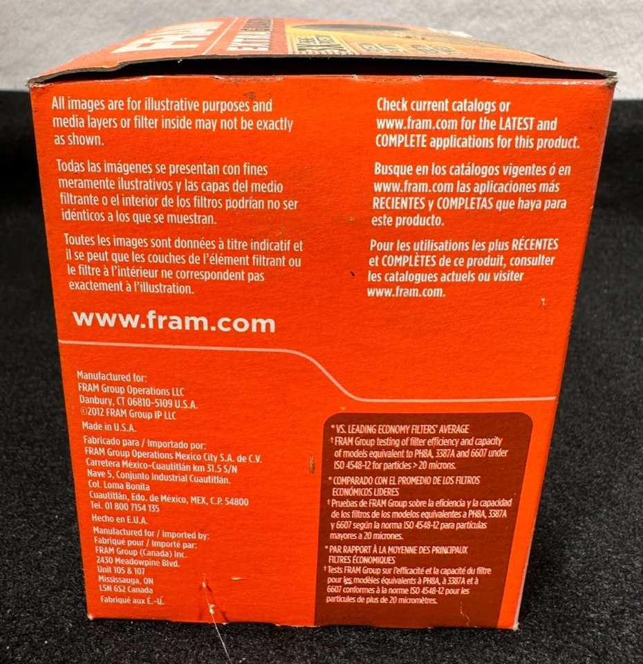 Filtro de aceite protector adicional CH9972, FRAM - NUEVO DE STOCK Foto 4 de 4