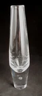 Steuben Crystal 8" Teardrop Bud Vase #7989 Controlled Bubble Base Signed GUC