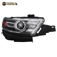 Silscvtt Headlight For Ford Taurus 2014-2016 Halogen W/Gray HB3 Blubs Type Right