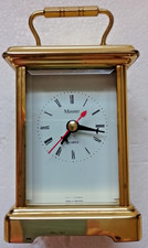 German made MINSTER carriage clock - quartz - 11cm high x 8cm wide x 6cm deep.