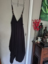 Suncather Womens Boho Slouch Xl Jumpsuit 18/22 Black