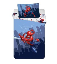 Spiderman City Swinger Toddler Reversible Duvet Cover Set 100 x 135 cm  Cotton