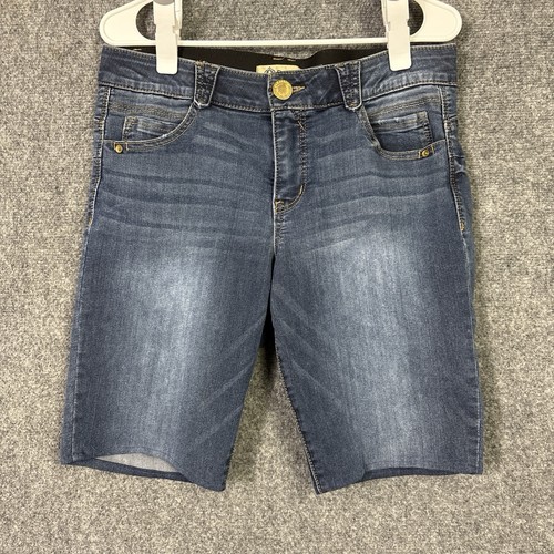 Democracy Shorts Womens Size 10 Blue Ab Solution Stretch Modern