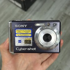 Sony Cyber-shot DSC-W90 Digital Camera vintage CCD 8.1MP Black Screen Scratch.