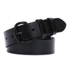 Leather Belt for Jeans Pants Dresses Ladies Waist Belt with Black Buckle XXL