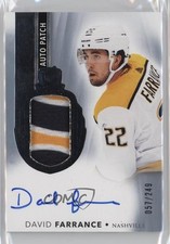 2021-22 Upper Deck The Cup Rookie 57/249 David Farrance #122 Patch Auto 2d8