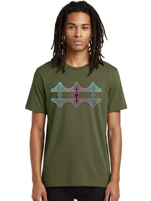Suspension-Bridge-10 Mens Graphic Tee, 100% Cotton, Casual Summer Wear