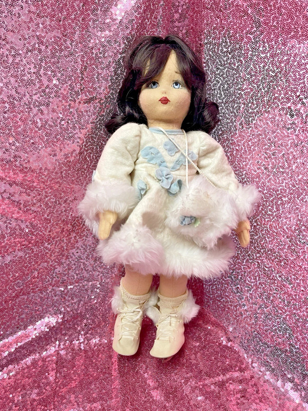 Felt American Beauty Girl Doll 18" Tall