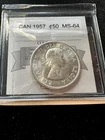 1957   Coin Mart Graded Canadian Silver ¢50 Cent**MS-64**