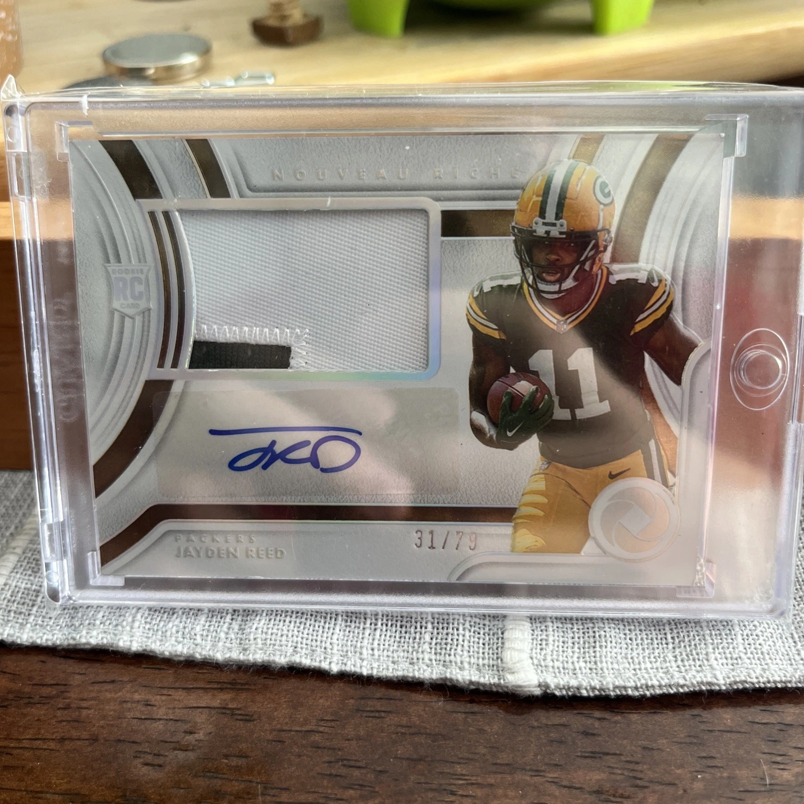 Jayden Reed Panini Gold Standard Nouveau Riche Patch Autographs #NR23 Holo Gold