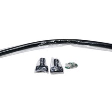 Signature Hardware 466771 72" Curved Brass Shower Rod - Matte Black